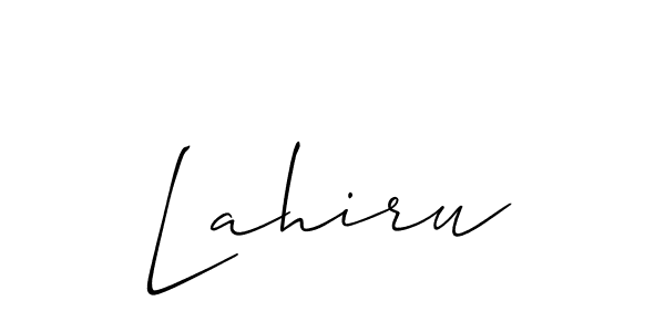 Allison_Script is a professional signature style that is perfect for those who want to add a touch of class to their signature. It is also a great choice for those who want to make their signature more unique. Get Lahiru name to fancy signature for free. Lahiru signature style 2 images and pictures png