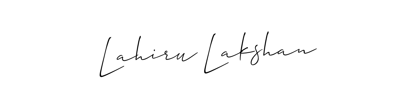 Make a short Lahiru Lakshan signature style. Manage your documents anywhere anytime using Allison_Script. Create and add eSignatures, submit forms, share and send files easily. Lahiru Lakshan signature style 2 images and pictures png