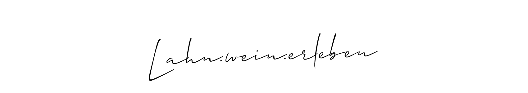 Allison_Script is a professional signature style that is perfect for those who want to add a touch of class to their signature. It is also a great choice for those who want to make their signature more unique. Get Lahn.wein.erleben name to fancy signature for free. Lahn.wein.erleben signature style 2 images and pictures png