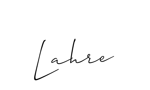 Create a beautiful signature design for name Lahre. With this signature (Allison_Script) fonts, you can make a handwritten signature for free. Lahre signature style 2 images and pictures png