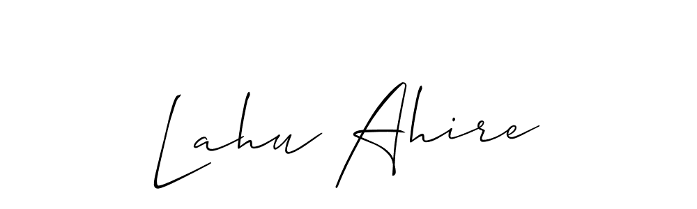 It looks lik you need a new signature style for name Lahu Ahire. Design unique handwritten (Allison_Script) signature with our free signature maker in just a few clicks. Lahu Ahire signature style 2 images and pictures png