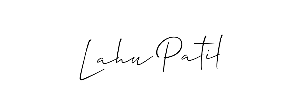 Similarly Allison_Script is the best handwritten signature design. Signature creator online .You can use it as an online autograph creator for name Lahu Patil. Lahu Patil signature style 2 images and pictures png