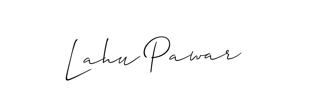 Create a beautiful signature design for name Lahu Pawar. With this signature (Allison_Script) fonts, you can make a handwritten signature for free. Lahu Pawar signature style 2 images and pictures png