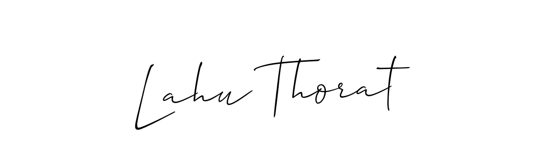 This is the best signature style for the Lahu Thorat name. Also you like these signature font (Allison_Script). Mix name signature. Lahu Thorat signature style 2 images and pictures png