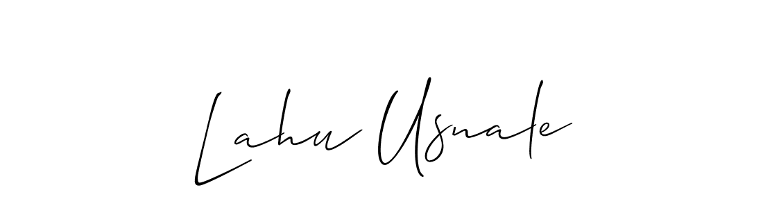 Make a short Lahu Usnale signature style. Manage your documents anywhere anytime using Allison_Script. Create and add eSignatures, submit forms, share and send files easily. Lahu Usnale signature style 2 images and pictures png