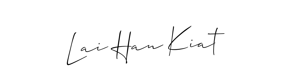 How to make Lai Han Kiat name signature. Use Allison_Script style for creating short signs online. This is the latest handwritten sign. Lai Han Kiat signature style 2 images and pictures png