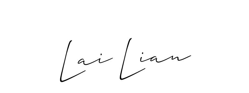 Also we have Lai Lian name is the best signature style. Create professional handwritten signature collection using Allison_Script autograph style. Lai Lian signature style 2 images and pictures png