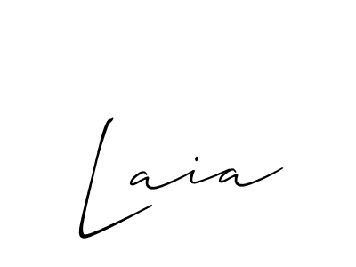 Allison_Script is a professional signature style that is perfect for those who want to add a touch of class to their signature. It is also a great choice for those who want to make their signature more unique. Get Laia name to fancy signature for free. Laia signature style 2 images and pictures png