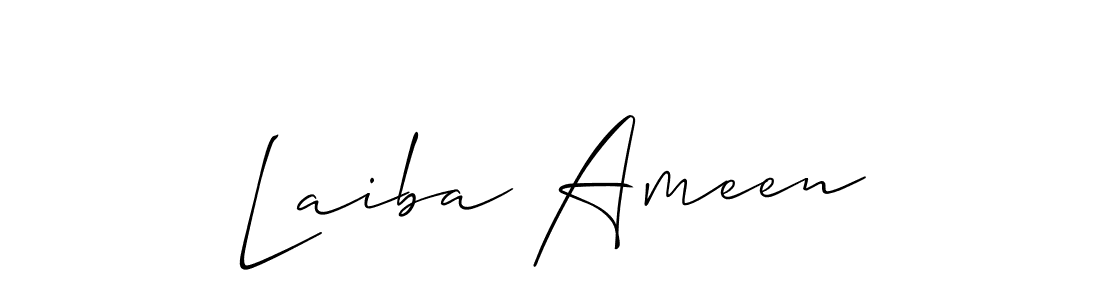 Laiba Ameen stylish signature style. Best Handwritten Sign (Allison_Script) for my name. Handwritten Signature Collection Ideas for my name Laiba Ameen. Laiba Ameen signature style 2 images and pictures png