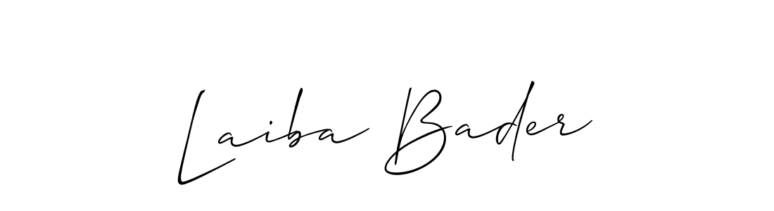 Also You can easily find your signature by using the search form. We will create Laiba Bader name handwritten signature images for you free of cost using Allison_Script sign style. Laiba Bader signature style 2 images and pictures png