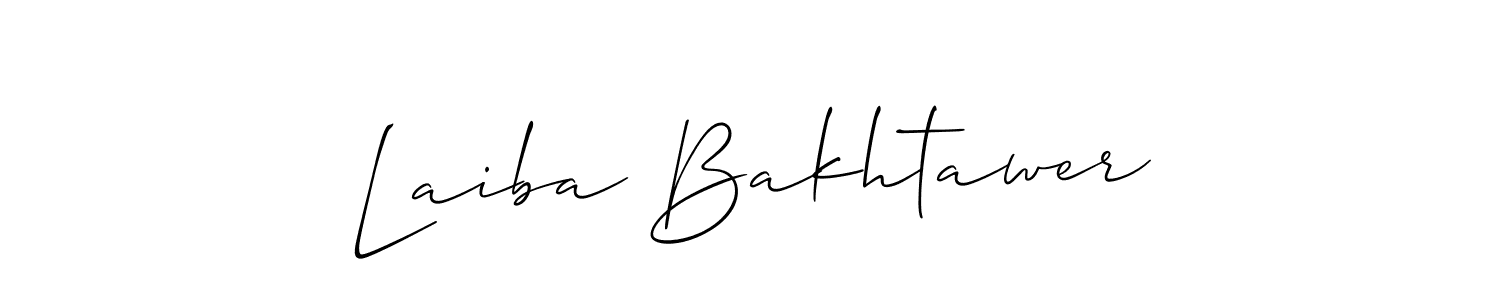 How to make Laiba Bakhtawer signature? Allison_Script is a professional autograph style. Create handwritten signature for Laiba Bakhtawer name. Laiba Bakhtawer signature style 2 images and pictures png