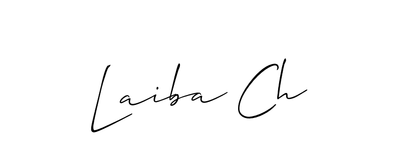 Laiba Ch stylish signature style. Best Handwritten Sign (Allison_Script) for my name. Handwritten Signature Collection Ideas for my name Laiba Ch. Laiba Ch signature style 2 images and pictures png