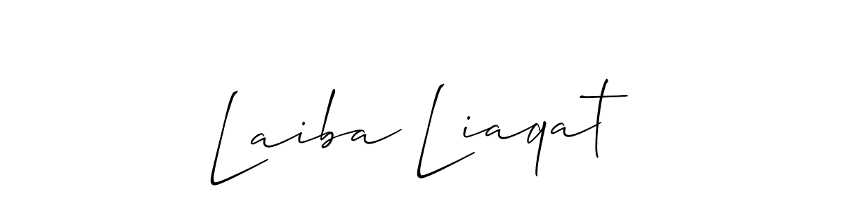 How to make Laiba Liaqat signature? Allison_Script is a professional autograph style. Create handwritten signature for Laiba Liaqat name. Laiba Liaqat signature style 2 images and pictures png