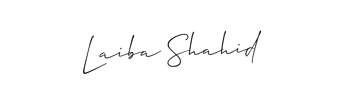 This is the best signature style for the Laiba Shahid name. Also you like these signature font (Allison_Script). Mix name signature. Laiba Shahid signature style 2 images and pictures png