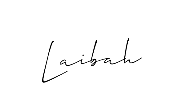 Best and Professional Signature Style for Laibah. Allison_Script Best Signature Style Collection. Laibah signature style 2 images and pictures png