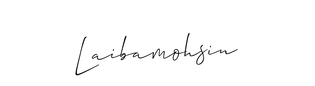 Also You can easily find your signature by using the search form. We will create Laibamohsin name handwritten signature images for you free of cost using Allison_Script sign style. Laibamohsin signature style 2 images and pictures png
