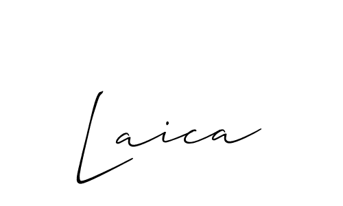 The best way (Allison_Script) to make a short signature is to pick only two or three words in your name. The name Laica include a total of six letters. For converting this name. Laica signature style 2 images and pictures png