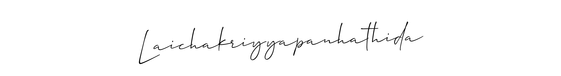 Design your own signature with our free online signature maker. With this signature software, you can create a handwritten (Allison_Script) signature for name Laichakriyyapanhathida. Laichakriyyapanhathida signature style 2 images and pictures png