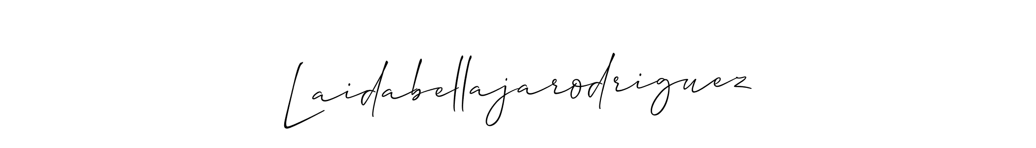 Make a short Laidabellajarodriguez signature style. Manage your documents anywhere anytime using Allison_Script. Create and add eSignatures, submit forms, share and send files easily. Laidabellajarodriguez signature style 2 images and pictures png