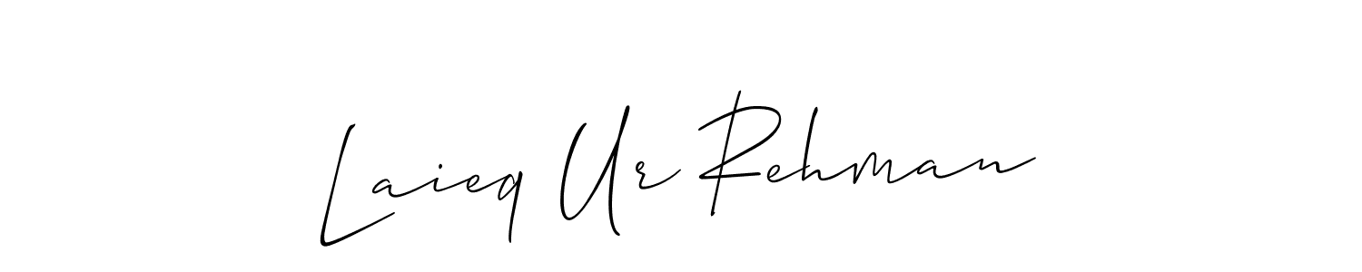 How to make Laieq Ur Rehman name signature. Use Allison_Script style for creating short signs online. This is the latest handwritten sign. Laieq Ur Rehman signature style 2 images and pictures png