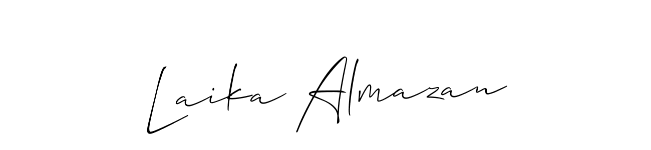 Similarly Allison_Script is the best handwritten signature design. Signature creator online .You can use it as an online autograph creator for name Laika Almazan. Laika Almazan signature style 2 images and pictures png