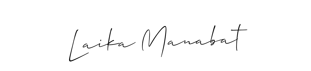 How to Draw Laika Manabat signature style? Allison_Script is a latest design signature styles for name Laika Manabat. Laika Manabat signature style 2 images and pictures png