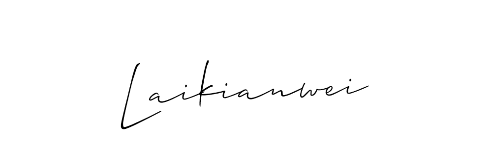 How to make Laikianwei name signature. Use Allison_Script style for creating short signs online. This is the latest handwritten sign. Laikianwei signature style 2 images and pictures png
