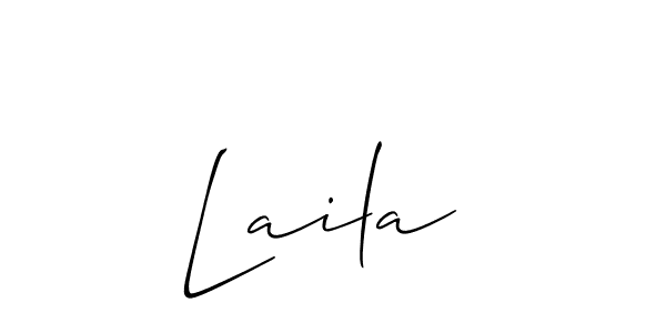 Allison_Script is a professional signature style that is perfect for those who want to add a touch of class to their signature. It is also a great choice for those who want to make their signature more unique. Get Laila  name to fancy signature for free. Laila  signature style 2 images and pictures png