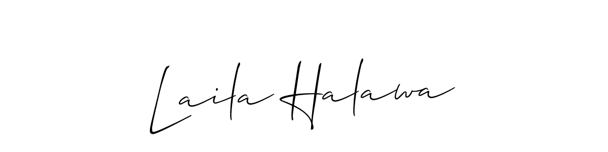 Make a short Laila Halawa signature style. Manage your documents anywhere anytime using Allison_Script. Create and add eSignatures, submit forms, share and send files easily. Laila Halawa signature style 2 images and pictures png