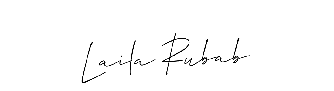 Create a beautiful signature design for name Laila Rubab. With this signature (Allison_Script) fonts, you can make a handwritten signature for free. Laila Rubab signature style 2 images and pictures png