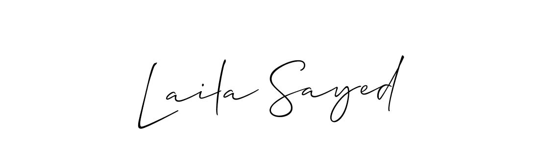 How to make Laila Sayed signature? Allison_Script is a professional autograph style. Create handwritten signature for Laila Sayed name. Laila Sayed signature style 2 images and pictures png