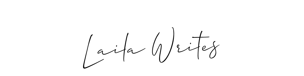 Laila Writes stylish signature style. Best Handwritten Sign (Allison_Script) for my name. Handwritten Signature Collection Ideas for my name Laila Writes. Laila Writes signature style 2 images and pictures png
