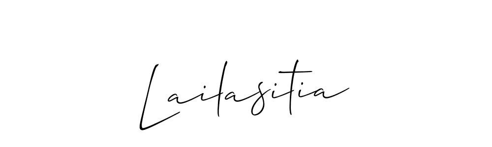 How to make Lailasitia signature? Allison_Script is a professional autograph style. Create handwritten signature for Lailasitia name. Lailasitia signature style 2 images and pictures png