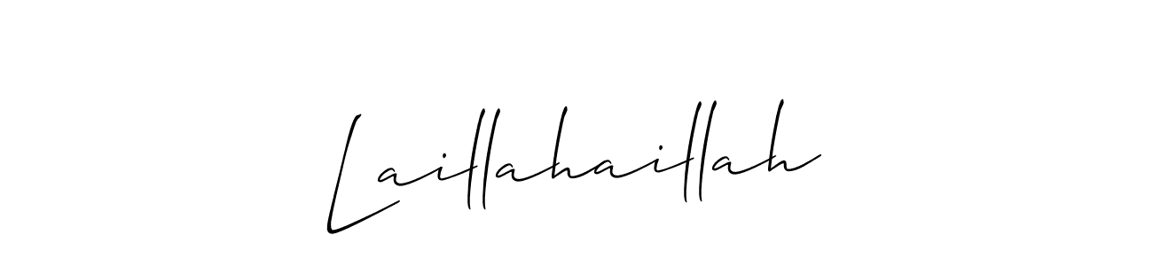 Allison_Script is a professional signature style that is perfect for those who want to add a touch of class to their signature. It is also a great choice for those who want to make their signature more unique. Get Laillahaillah name to fancy signature for free. Laillahaillah signature style 2 images and pictures png