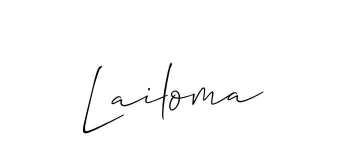 Make a short Lailoma signature style. Manage your documents anywhere anytime using Allison_Script. Create and add eSignatures, submit forms, share and send files easily. Lailoma signature style 2 images and pictures png