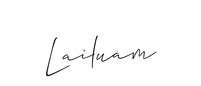 It looks lik you need a new signature style for name Lailuam. Design unique handwritten (Allison_Script) signature with our free signature maker in just a few clicks. Lailuam signature style 2 images and pictures png