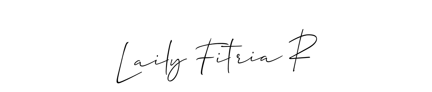 Design your own signature with our free online signature maker. With this signature software, you can create a handwritten (Allison_Script) signature for name Laily Fitria R. Laily Fitria R signature style 2 images and pictures png