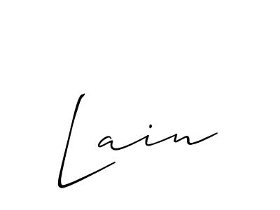 It looks lik you need a new signature style for name Lain. Design unique handwritten (Allison_Script) signature with our free signature maker in just a few clicks. Lain signature style 2 images and pictures png