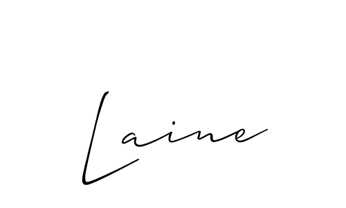 Use a signature maker to create a handwritten signature online. With this signature software, you can design (Allison_Script) your own signature for name Laine. Laine signature style 2 images and pictures png