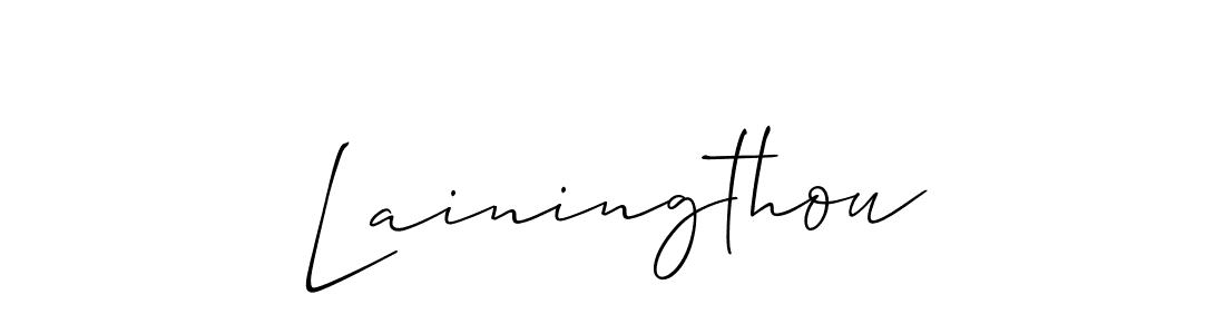 Best and Professional Signature Style for Lainingthou. Allison_Script Best Signature Style Collection. Lainingthou signature style 2 images and pictures png