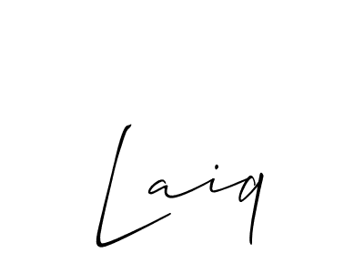 Also You can easily find your signature by using the search form. We will create Laiq name handwritten signature images for you free of cost using Allison_Script sign style. Laiq signature style 2 images and pictures png