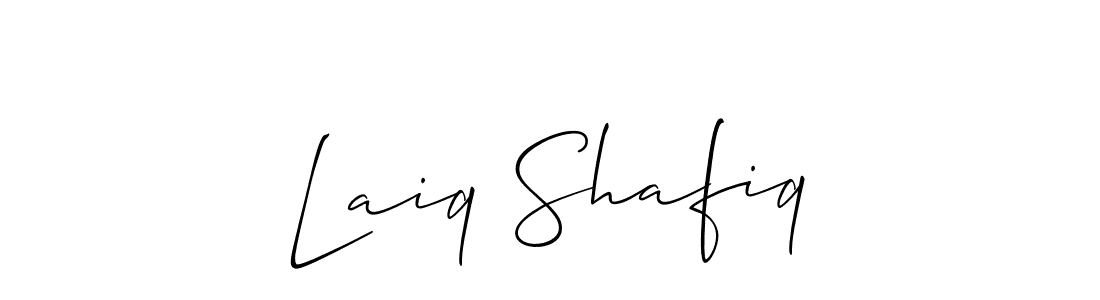if you are searching for the best signature style for your name Laiq Shafiq. so please give up your signature search. here we have designed multiple signature styles  using Allison_Script. Laiq Shafiq signature style 2 images and pictures png