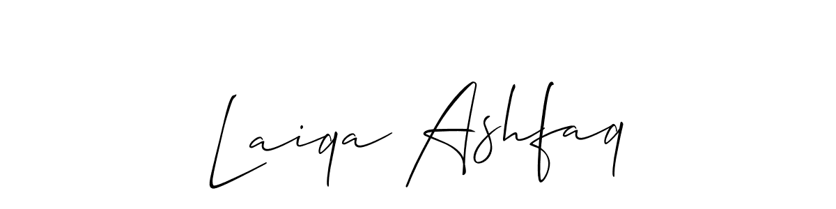 Design your own signature with our free online signature maker. With this signature software, you can create a handwritten (Allison_Script) signature for name Laiqa Ashfaq. Laiqa Ashfaq signature style 2 images and pictures png