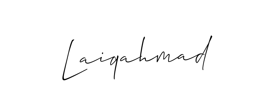 Make a beautiful signature design for name Laiqahmad. With this signature (Allison_Script) style, you can create a handwritten signature for free. Laiqahmad signature style 2 images and pictures png