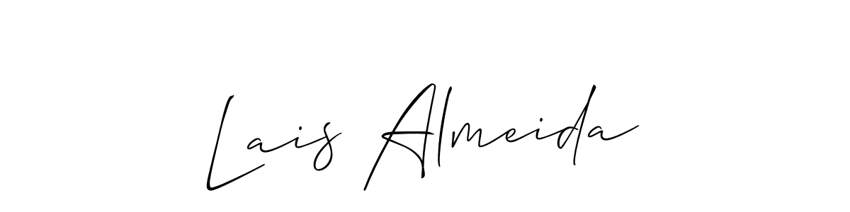 Also You can easily find your signature by using the search form. We will create Lais Almeida name handwritten signature images for you free of cost using Allison_Script sign style. Lais Almeida signature style 2 images and pictures png
