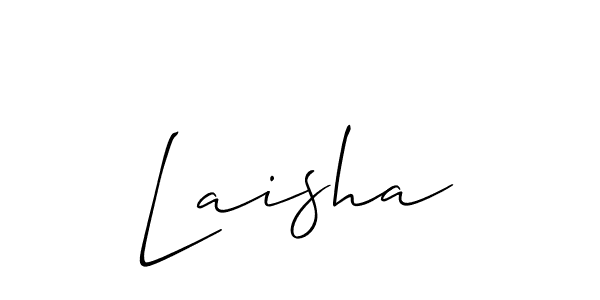 Design your own signature with our free online signature maker. With this signature software, you can create a handwritten (Allison_Script) signature for name Laisha. Laisha signature style 2 images and pictures png