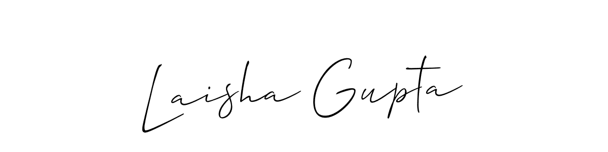 The best way (Allison_Script) to make a short signature is to pick only two or three words in your name. The name Laisha Gupta include a total of six letters. For converting this name. Laisha Gupta signature style 2 images and pictures png