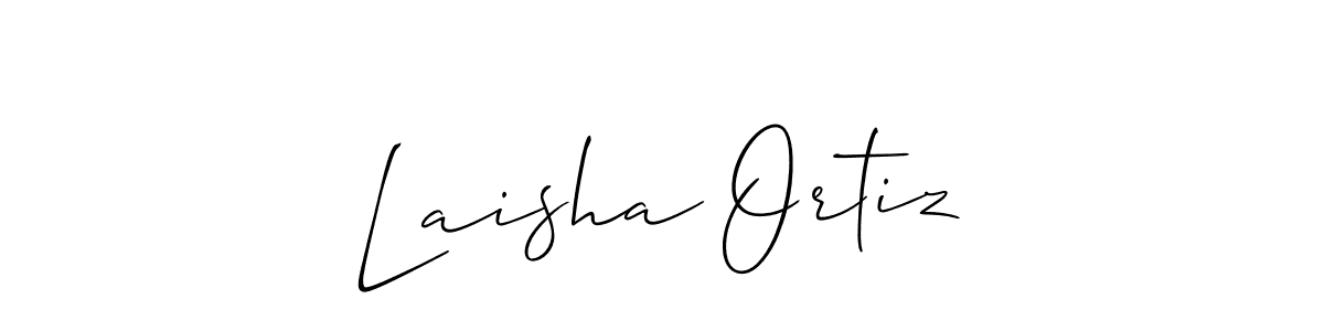 Design your own signature with our free online signature maker. With this signature software, you can create a handwritten (Allison_Script) signature for name Laisha Ortiz. Laisha Ortiz signature style 2 images and pictures png