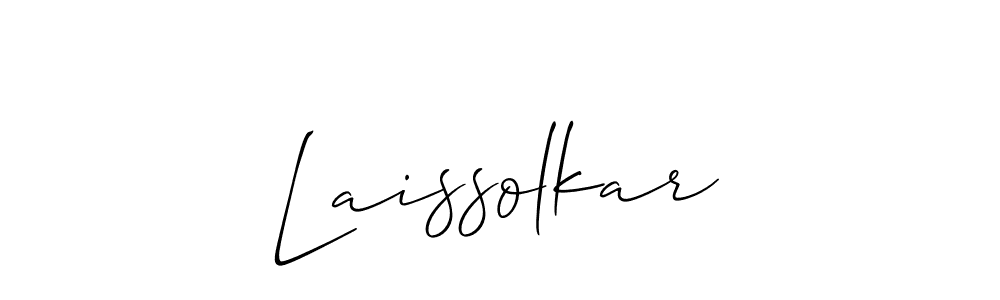 It looks lik you need a new signature style for name Laissolkar. Design unique handwritten (Allison_Script) signature with our free signature maker in just a few clicks. Laissolkar signature style 2 images and pictures png