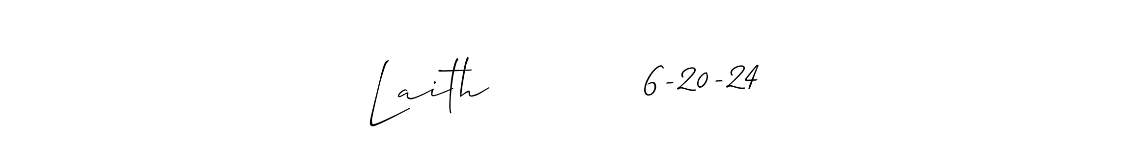 Best and Professional Signature Style for Laith           6-20-24. Allison_Script Best Signature Style Collection. Laith           6-20-24 signature style 2 images and pictures png